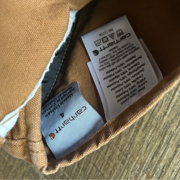 Carhartt Everyday Bibs Overalls Brown Toddler Kids Tan Size 4 - Picture 6 of 6